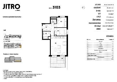 Prodej bytu 3+kk 76 m²