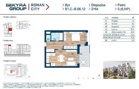Prodej bytu 2+kk 51 m² Sokolova, Praha - Karlín
