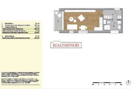 Prodej bytu 1+kk 38 m² U Sluncové, Praha - Karlín