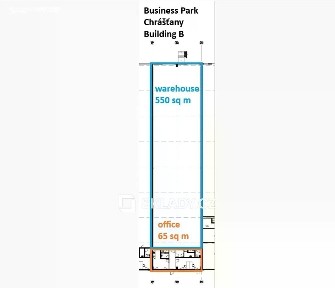 Pronájem skladového prostoru 550 m²