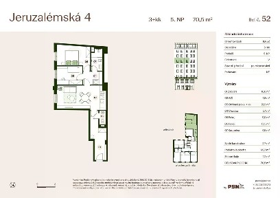 Prodej bytu 3+kk 67 m² Jeruzalémská, Praha - Nové Město