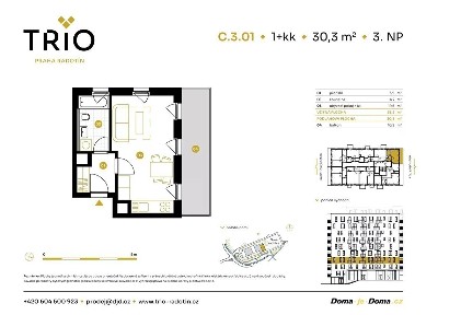Prodej bytu 1+kk 30 m² náměstí Osvoboditelů, Praha - Radotín