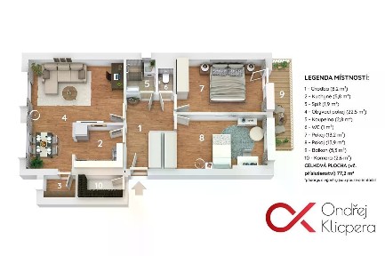Prodej bytu 3+1 75 m² Kostelní Lhota