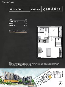 Prodej bytu 1+kk 33 m² Žižkova, Kolín