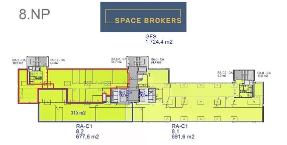 Pronájem kanceláře 675 m² Olbrachtova, Praha - Krč