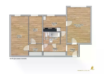 Prodej bytu 3+1 71 m² Nerudova, Hluboká nad Vltavou