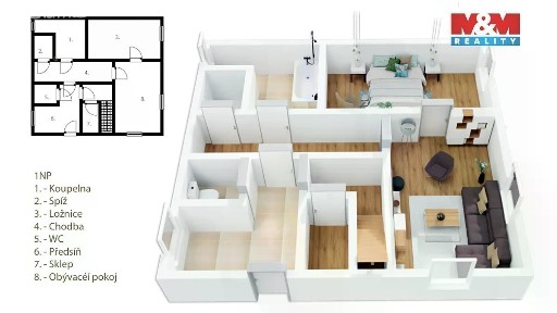 Prodej rodinného domu 120 m², pozemek 1399 m²
