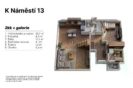 Prodej bytu 3+kk 102 m² K náměstí, Praha - Ďáblice