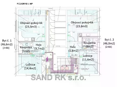 Prodej bytu 2+kk 46 m² Líšťany