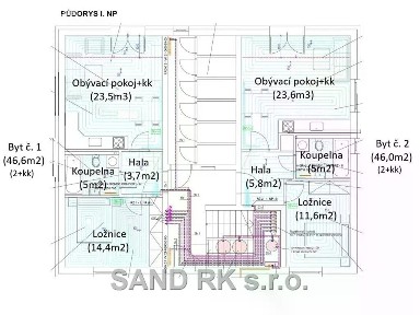 Prodej bytu 2+kk 46 m²