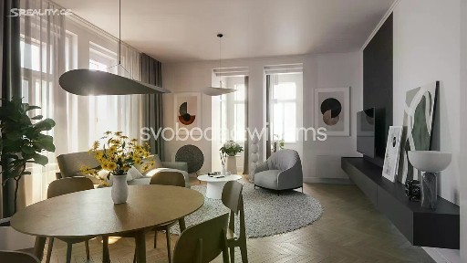Pronájem bytu 4+kk 94 m² Londýnská, Praha - Vinohrady