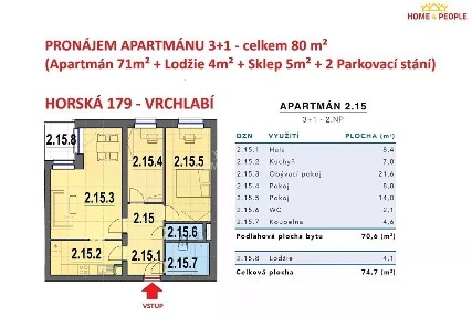 Pronájem bytu 3+1 80 m² Horská, Vrchlabí - Hořejší Vrchlabí