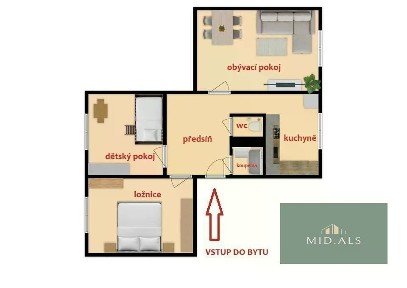 Prodej bytu 3+1 65 m²