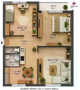 Pronájem bytu 3+1 75 m²
