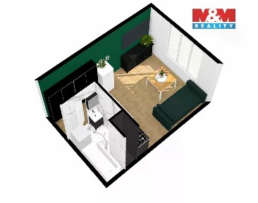 Prodej bytu 1+kk 19 m² Studentská, Jirkov