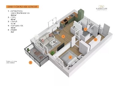 Pronájem bytu 2+kk 45 m² Arnošta Staňka, Praha - Hostivař
