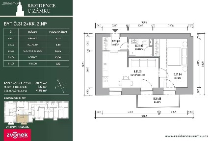 Prodej bytu 2+kk 39 m²