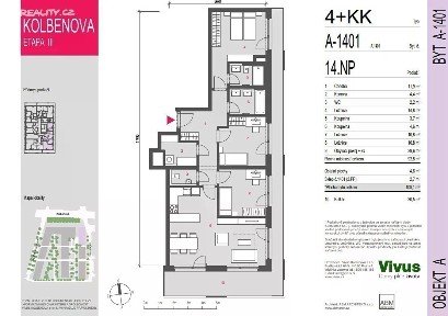 Prodej bytu 4+kk 100 m²