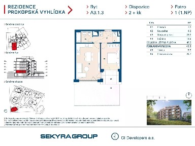 Prodej bytu 2+kk 47 m² Radlická, Praha - Jinonice