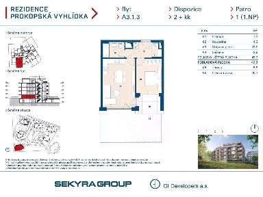 Prodej bytu 2+kk 47 m²
