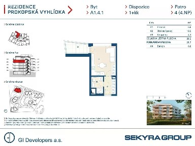Prodej bytu 1+kk 28 m² Radlická, Praha - Jinonice