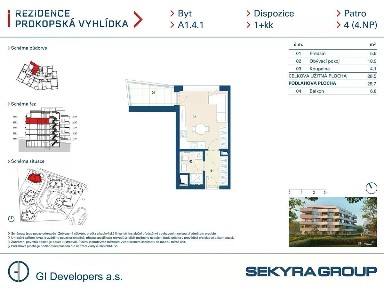 Prodej bytu 1+kk 28 m² Radlická, Praha - Jinonice