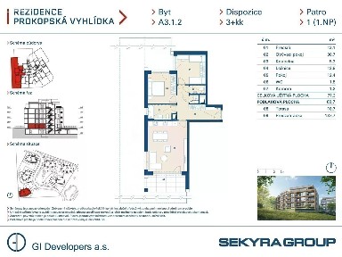 Prodej bytu 3+kk 76 m² Radlická, Praha - Jinonice