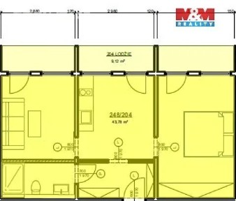 Prodej bytu 2+1 44 m² Pod Borným, Doksy - Staré Splavy