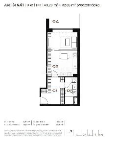 Prodej bytu 1+kk 41 m² Vinařská, Praha - Holešovice