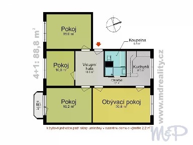 Prodej bytu 4+1 94 m² Mládežnická, Třebíč - Nové Dvory