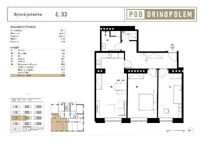 Prodej bytu 3+kk 75 m² Pod Drinopolem, Praha - Břevnov