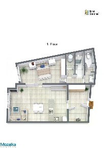 Pronájem bytu 2+kk 80 m²