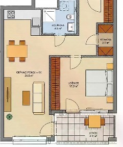 Prodej bytu 2+kk 56 m² Svitákova, Praha - Stodůlky