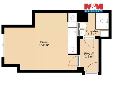 Prodej bytu 1+kk 25 m² Myslbekova, Praha - Střešovice