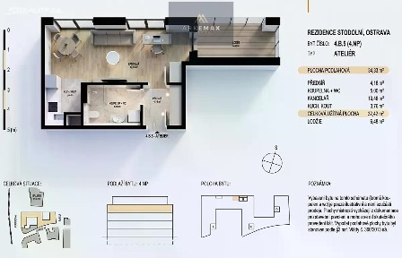 Prodej bytu 1+kk 38 m² Stodolní, Ostrava - Moravská Ostrava