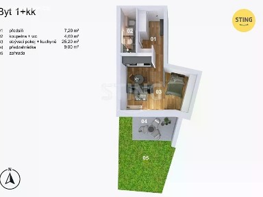 Prodej bytu 1+kk 37 m²