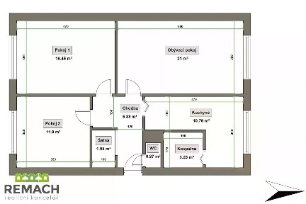 Prodej bytu 3+1 74 m² náměstí Republiky, Uherské Hradiště