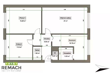 Prodej bytu 3+1 74 m²