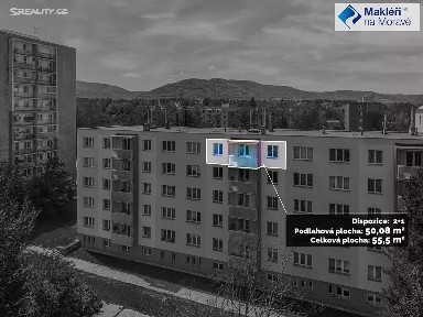 Pronájem bytu 2+1 50 m² Lidická, Třinec - Lyžbice