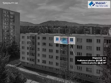 Pronájem bytu 2+1 50 m²