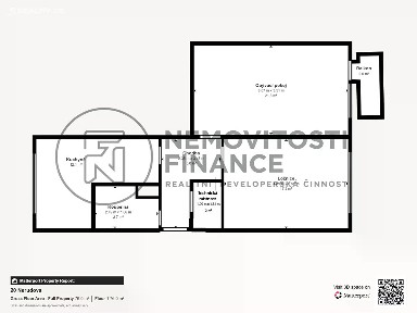 Pronájem bytu 2+1 66 m² Nerudova, České Budějovice - České Budějovice 3