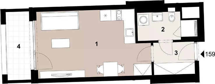 Prodej bytu 1+kk 31 m² Jana Želivského, Praha - Žižkov