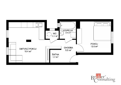 Prodej bytu 2+kk 45 m² Karlova, Brno - Maloměřice