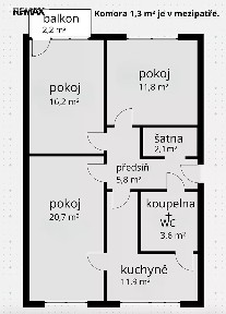 Prodej bytu 3+1 73 m²