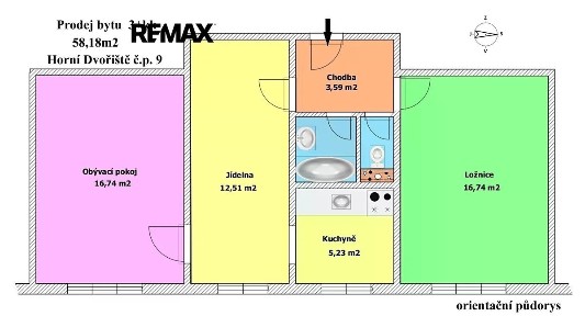 Prodej bytu 3+kk 60 m² Horní Dvořiště