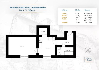 Prodej bytu 1+1 37 m²