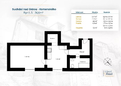 Prodej bytu 1+1 39 m²
