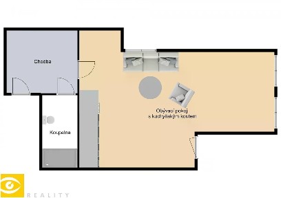 Pronájem bytu 1+kk 31 m² Hroznová, České Budějovice - České Budějovice 1