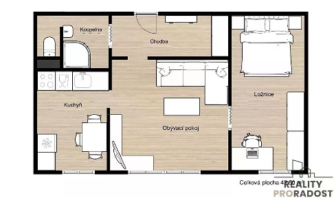 Prodej bytu 2+1 44 m² Jaroslava Misky, Ostrava - Dubina