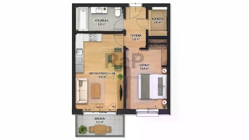 Prodej bytu 2+kk 44 m² Bartůňkova, Praha - Chodov